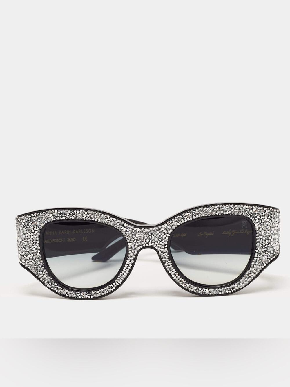 NEW!!! Anna Karin Karlsson Lucky Goes To Vegas Ice Crystal Cat Eye Sunglasses